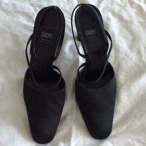 Vintage DKNY satin evening shoe